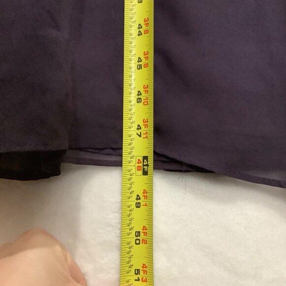 Bill Levkoff Plum Strapless Chiffon Evening Gown Size 4 Ruched Empire Waistline - Picture 6 of 7